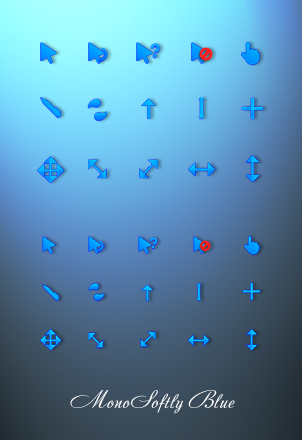 MonoSoftly Blue 鼠标指针