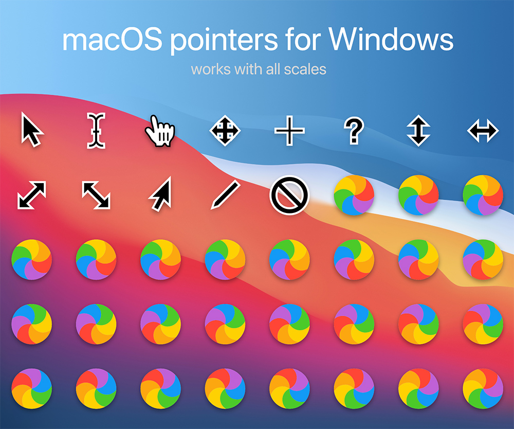 macOS Big Sur 指针 鼠标指针