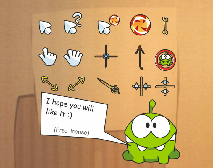 割绳子鼠标指针（一大一小）