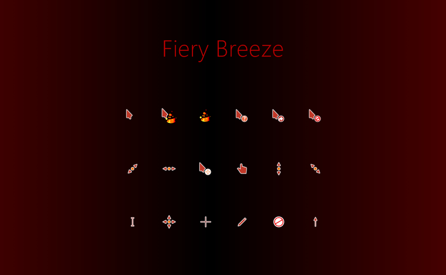 红色烈焰 Fiery Breeze 光标 鼠标指针
