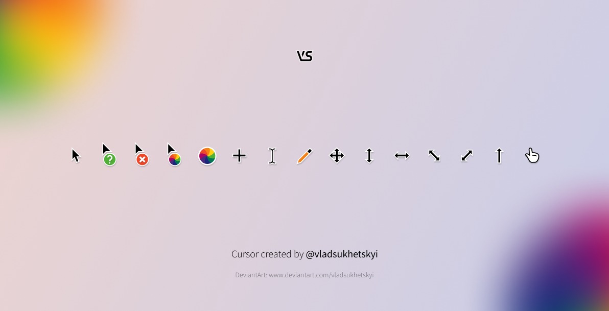 黑色简洁VS光标 鼠标指针