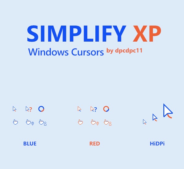 简约XP双色光标 鼠标指针