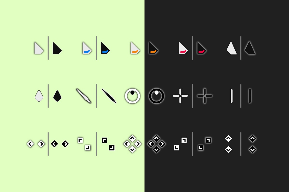 极简黑白小尖光标 鼠标指针