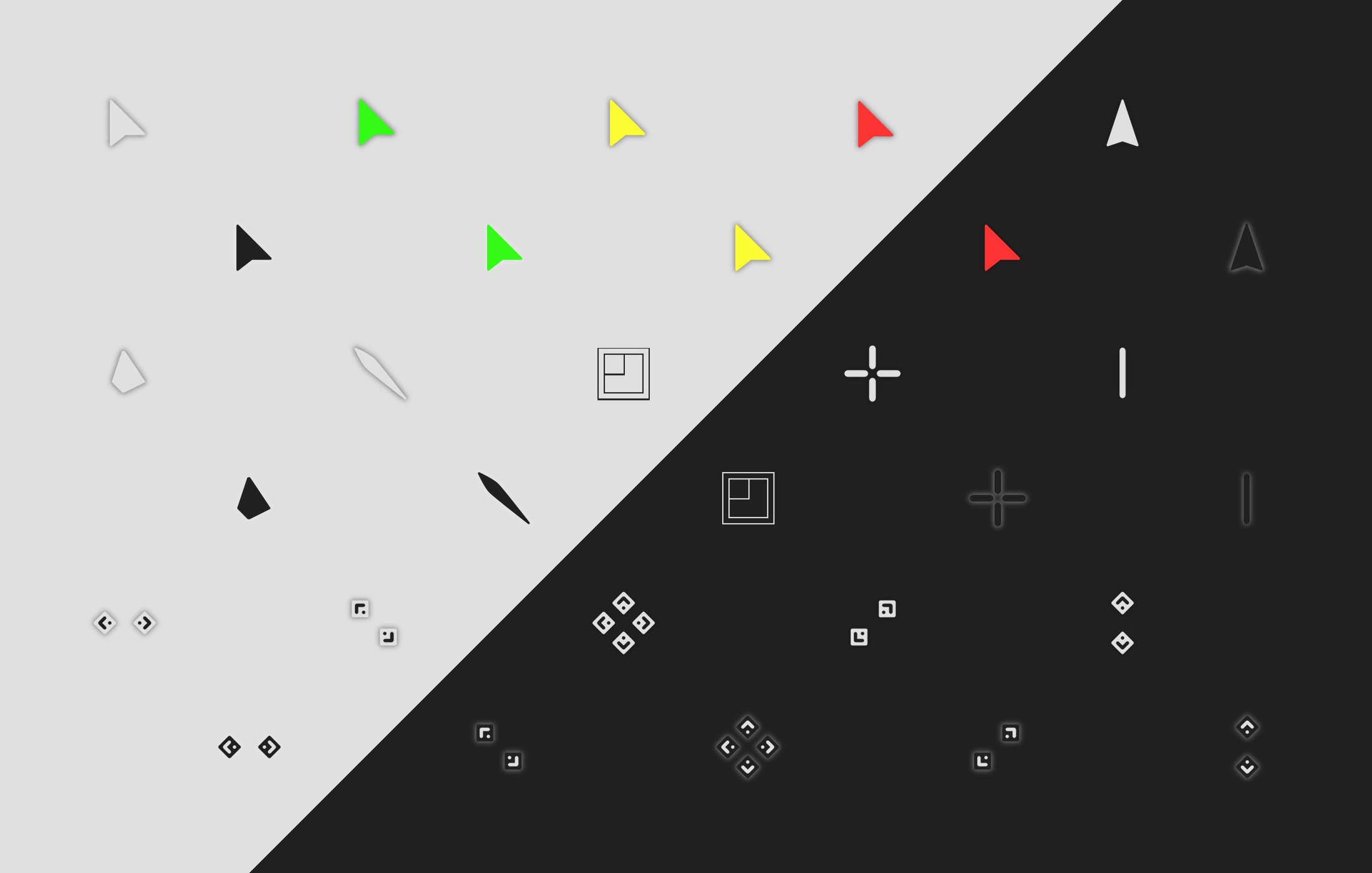 极简黑白三角光标