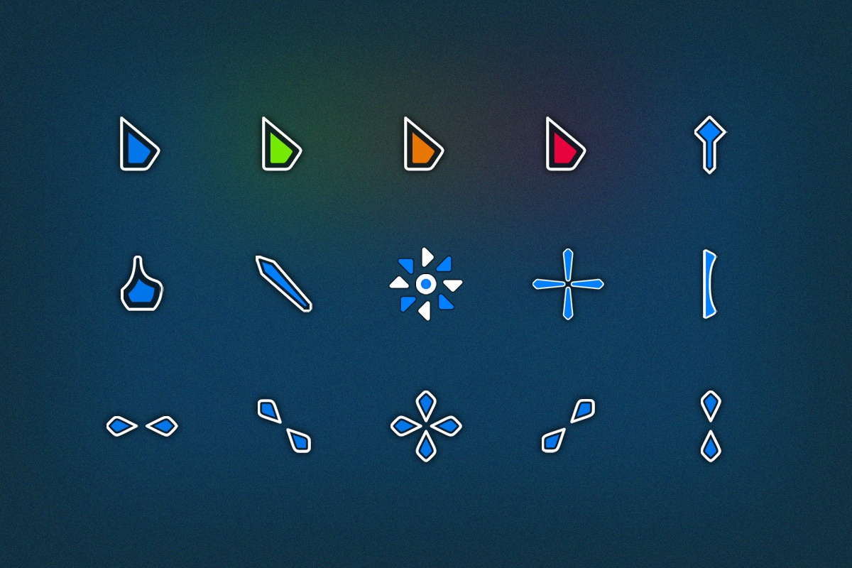 天空蓝棱角光标